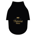Sir Woof & Lady Purr Personalized "Heir to the Throne" Dog Raglan Shirt - Custom Pet Name Black & Gold Luxury Tee
