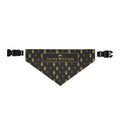 Sir Woof and Lady Purr Merry Woofmas Clip-On Bandana Collar, Black and Gold Christmas Dog Collar with Bandana