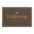 Sir Woof and Lady Purr Welcome Doormat, Luxury Black and Gold Royal Residence Door Mat, Funny Pet Lover Gift, 24x16