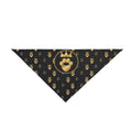 Sir Woof and Lady Purr Royal Monogram Dog Bandana, Luxury Black and Gold Pet Bandana, Designer Style Dog Scarf