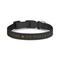 Sir Woof & Lady Purr Signature Dog Collar - Black & Gold Luxury Adjustable Clip-on Pet Collar