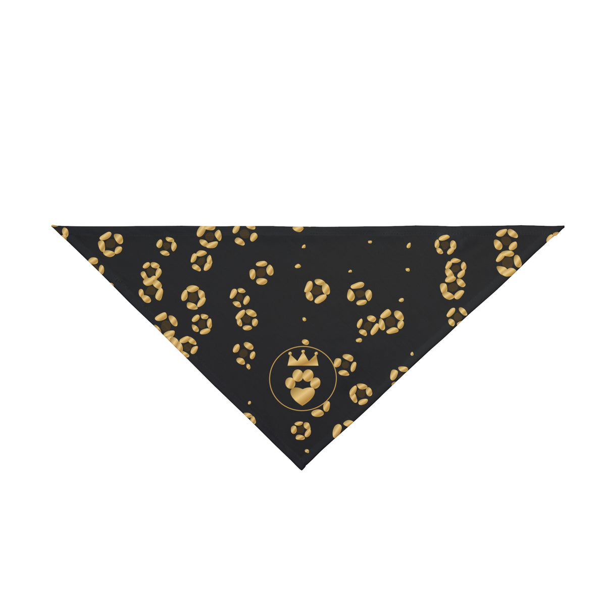 Sir Woof & Lady Purr Gold Leopard Luxury Pet Bandana - Black & Gold Designer Dog & Cat Scarf
