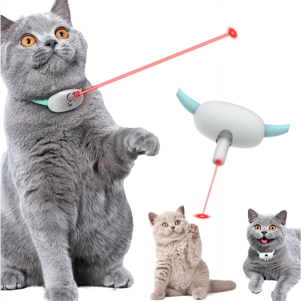 Automatic Laser Cat Toy Collar, USB Rechargeable Interactive Cat Tease ...